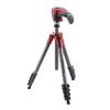 曼富图/Manfrotto MKCOMPACTACN-RD Compact Action铝合金三脚架 5节+摄影／摄像云台套装（红）