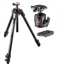 Manfrotto/ 曼富图 MT055CXPRO3 三脚架+MHXPRO-BHQ2 球型云台 脚架套装（200PL快装板）