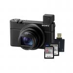 索尼(SONY) DSC-RX100M7G 手柄套装 (含128GSD/277M*2个;S1读卡器1...