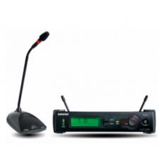 舒尔(Shure) SLX4+MX890+MX415LP/C 无线鹅颈会议话筒 (15英寸:38.1cm/单无线鹅颈会议话筒)